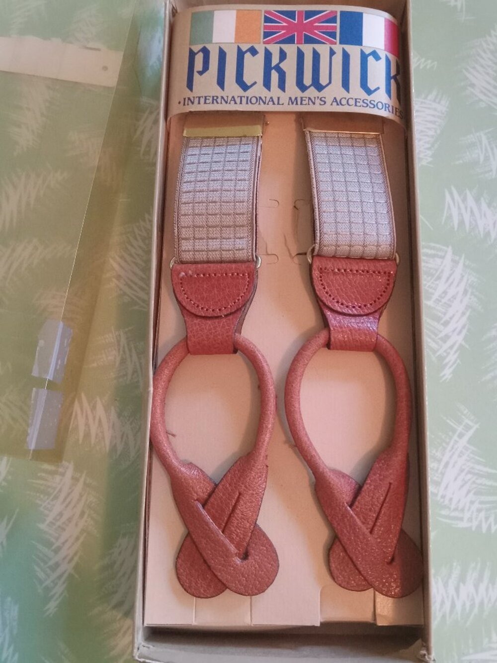 Vintage original 1950 suspenders N.O.S. in box